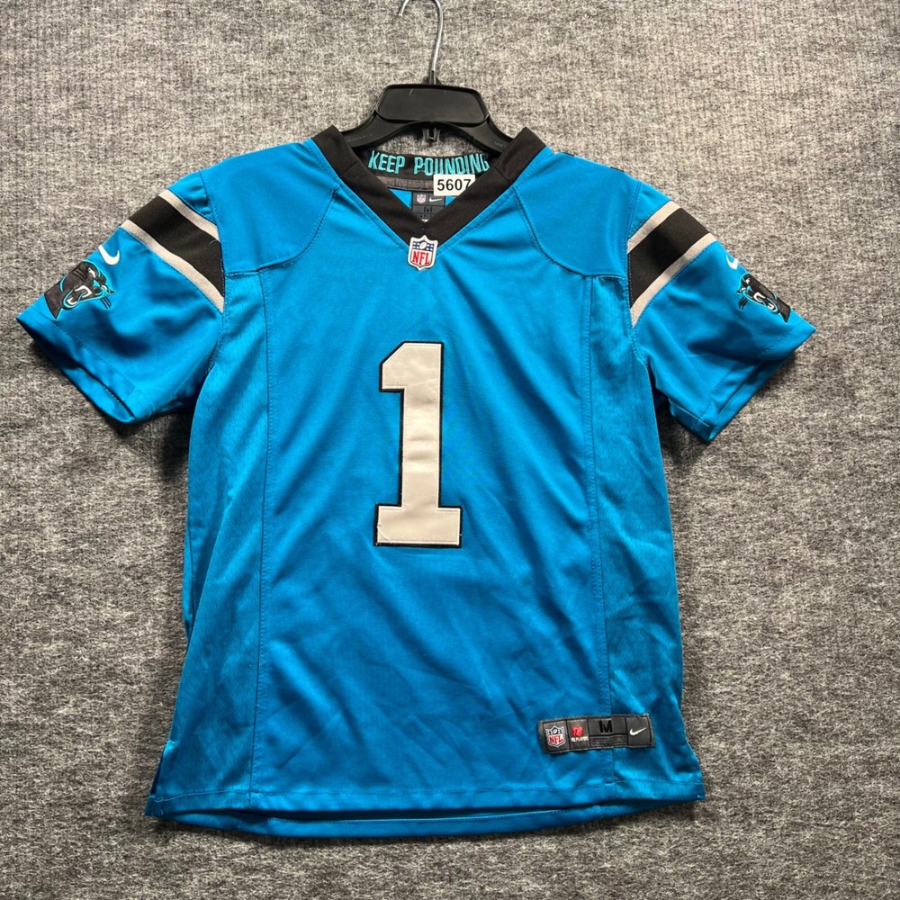 Nike Carolina Panthers Cam Newton 1 NFL Onfield Jersey Blue Size Medium